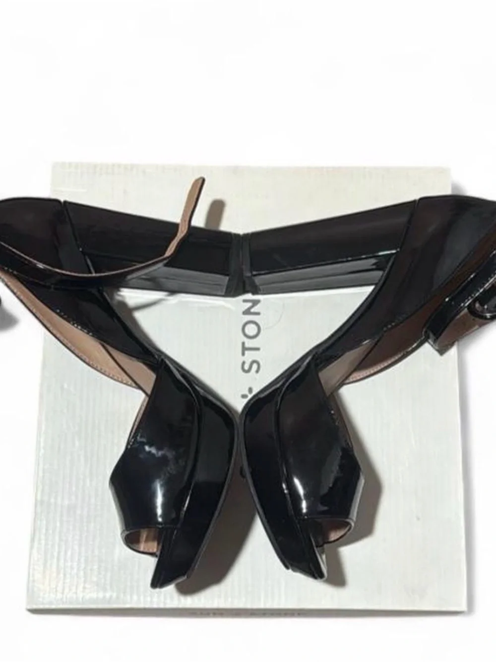 Sun + Stone Black Platform Heels Size 8.5W